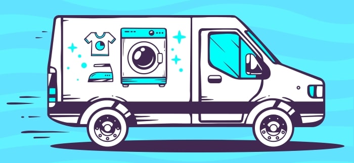 Pickup And Delivery Laundry Van Min Min 2
